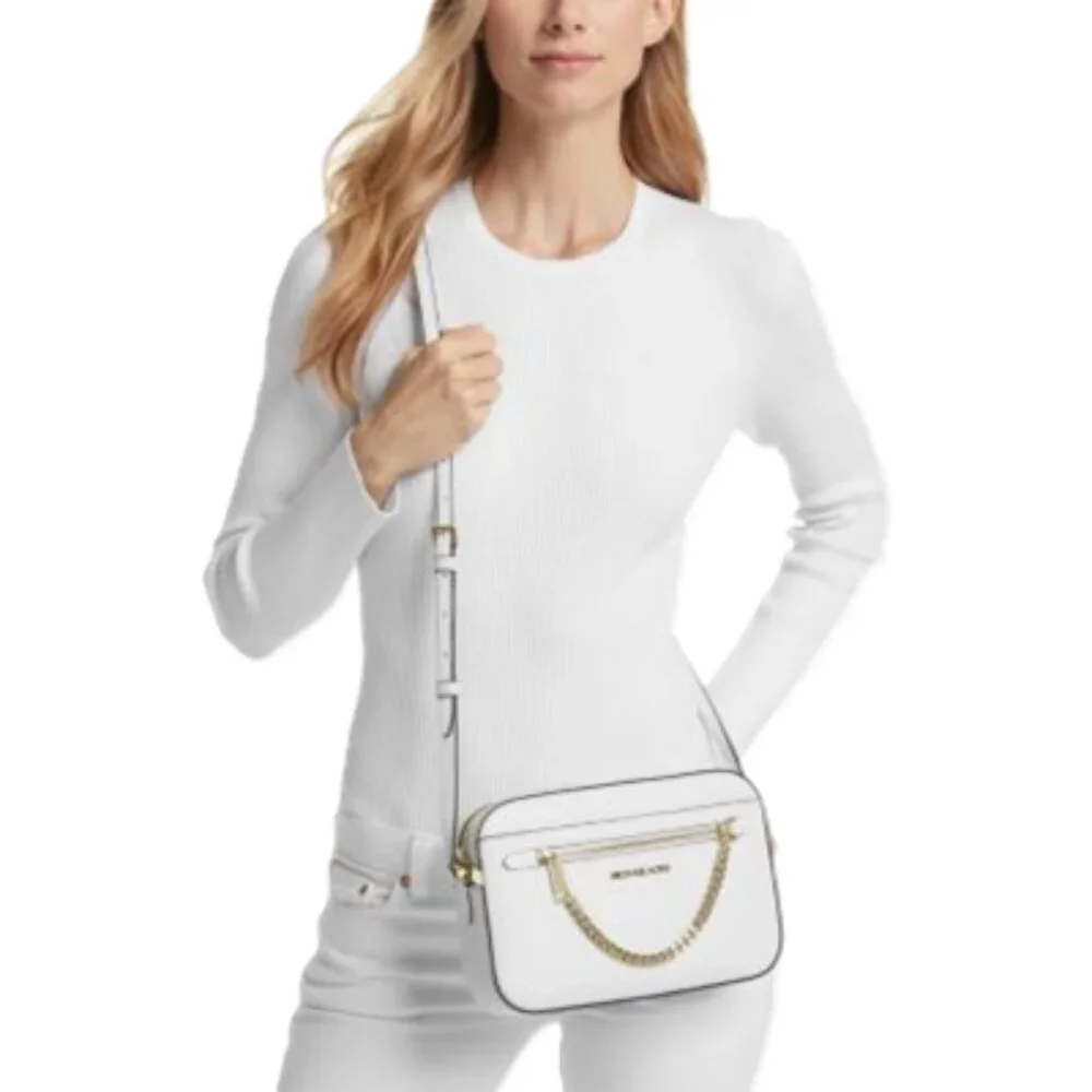 ❌SOLD❌NWT Michael Kors Jet Set Large Saffiano Leather Crossbody Bag - Picture 5 of 7